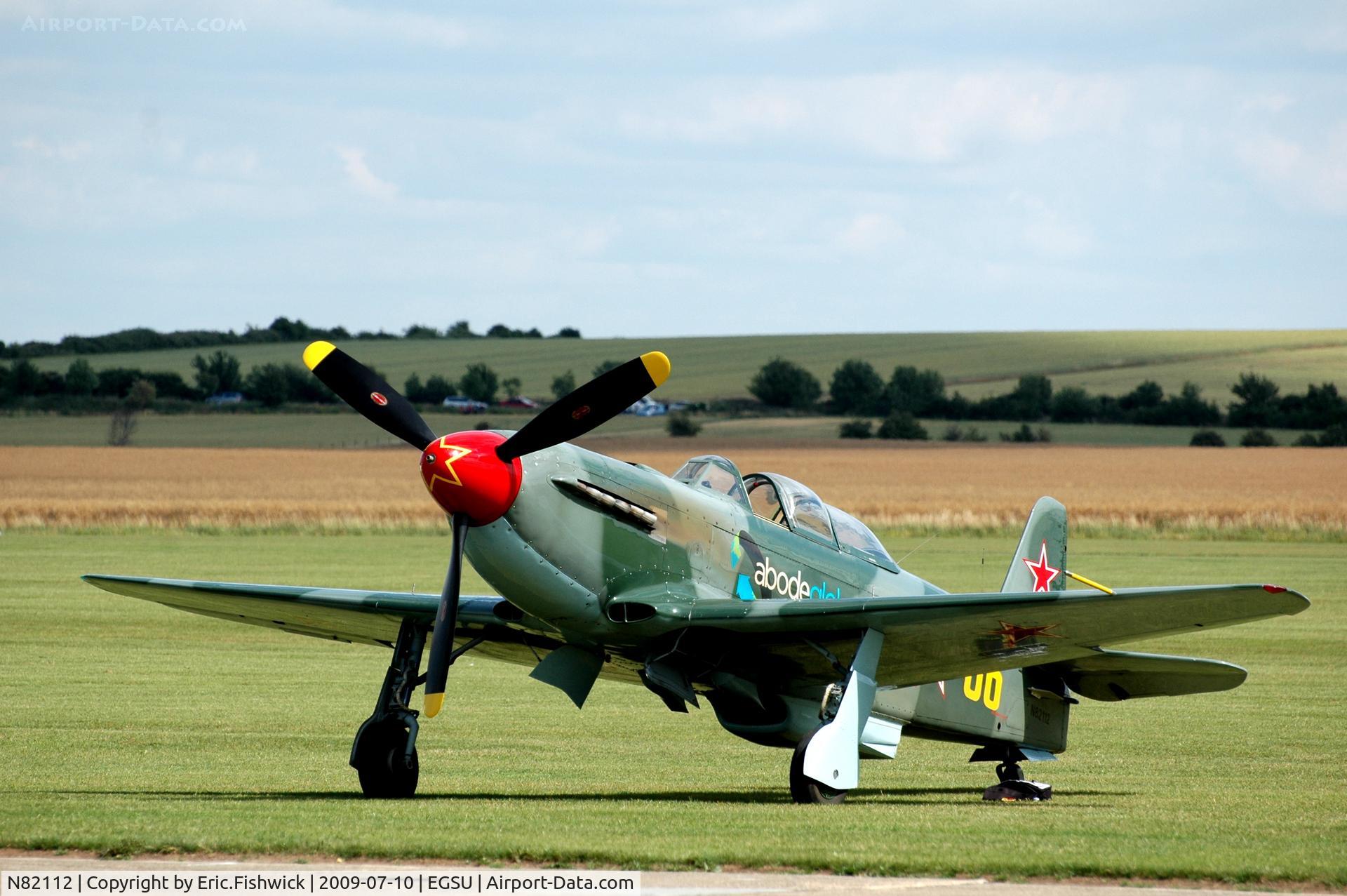 N82112, 1999 Yakovlev Yak-9U-M C/N 0470406, N82112 at Duxford Flying Legends Air Show July 09