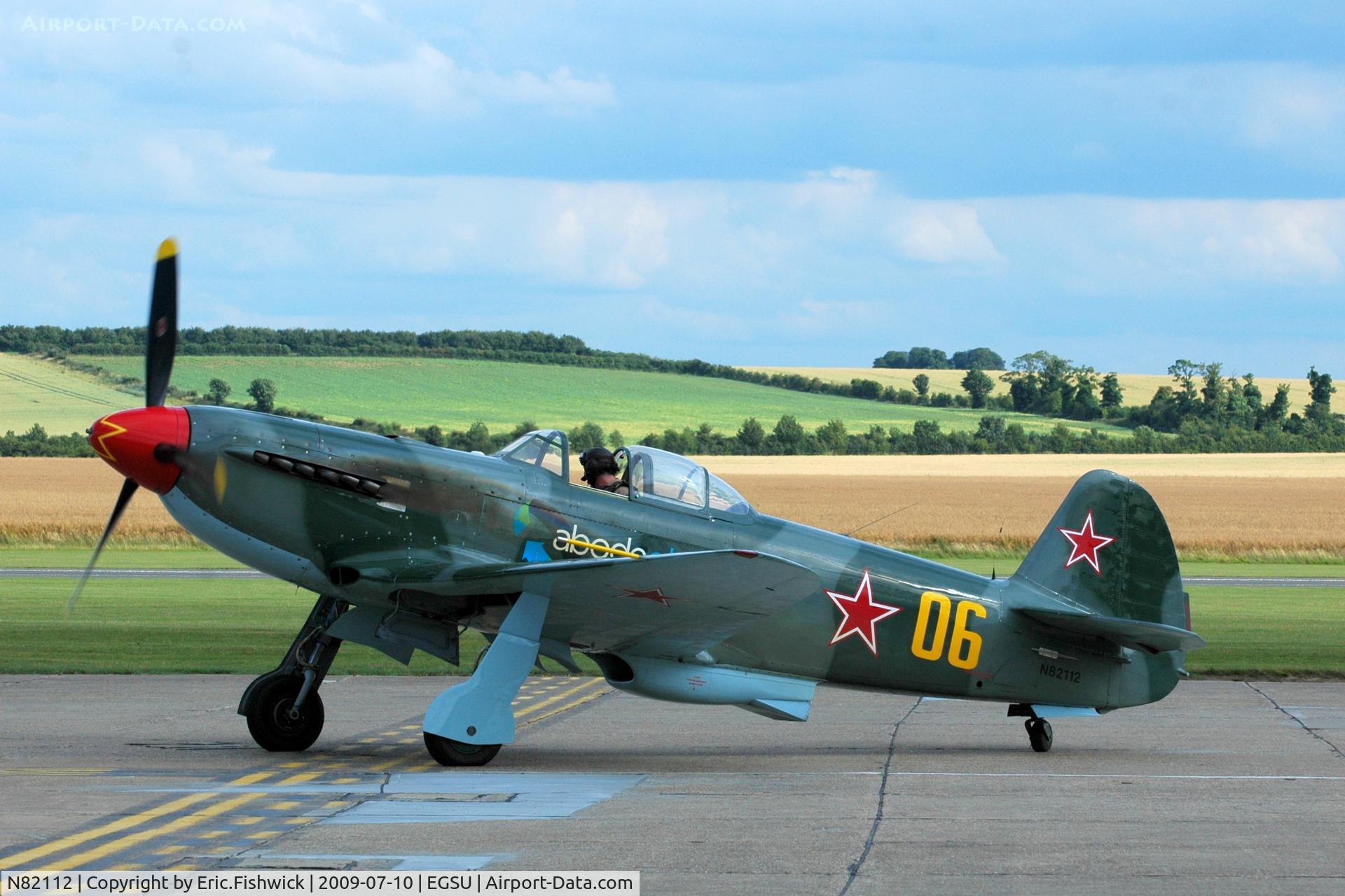N82112, 1999 Yakovlev Yak-9U-M C/N 0470406, N82112 at Duxford Flying Legends Air Show July 09