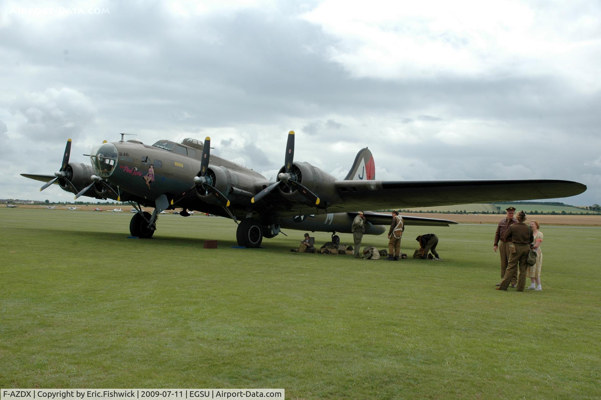 F-AZDX, 1944 Boeing B-17G Flying Fortress C/N 8246, 'Pink Lady' at Duxford Flying Legends Air Show July 09