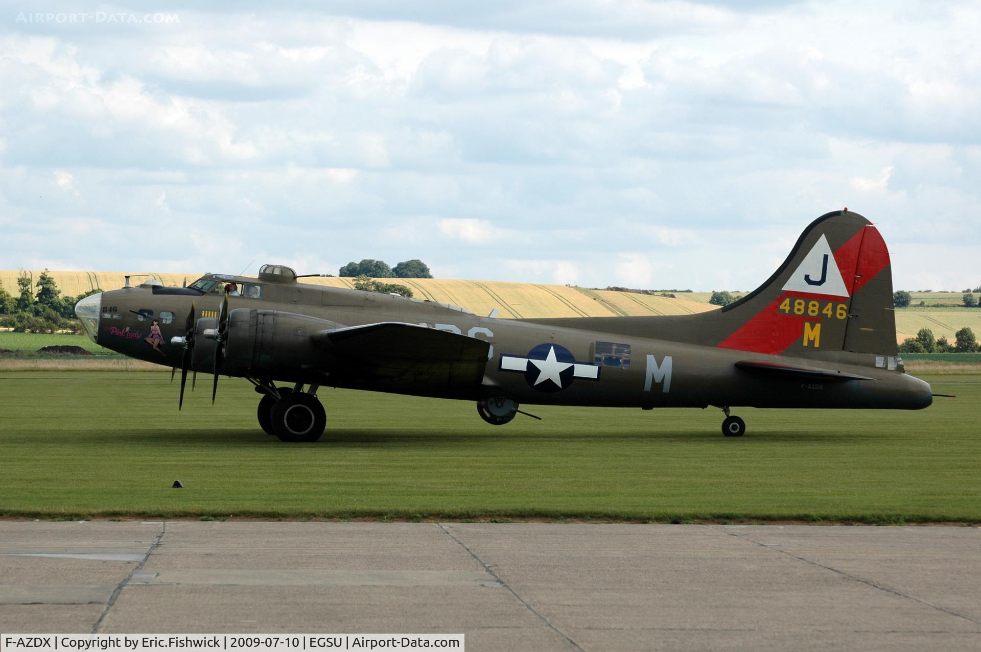 F-AZDX, 1944 Boeing B-17G Flying Fortress C/N 8246, 'Pink Lady' at Duxford Flying Legends Air Show July 09