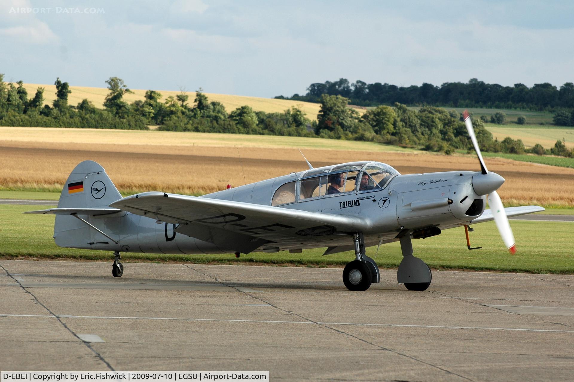 D-EBEI, 1940 Messerschmitt Bf-108B-1 Taifun C/N 2246, D-EBEI at Duxford Flying Legends Air Show July 09