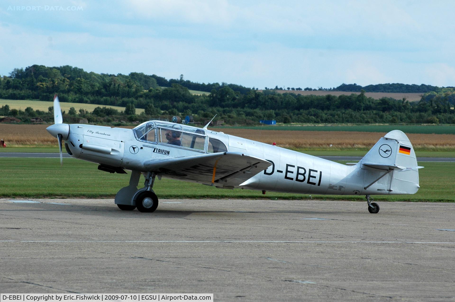 D-EBEI, 1940 Messerschmitt Bf-108B-1 Taifun C/N 2246, D-EBEI at Duxford Flying Legends Air Show July 09