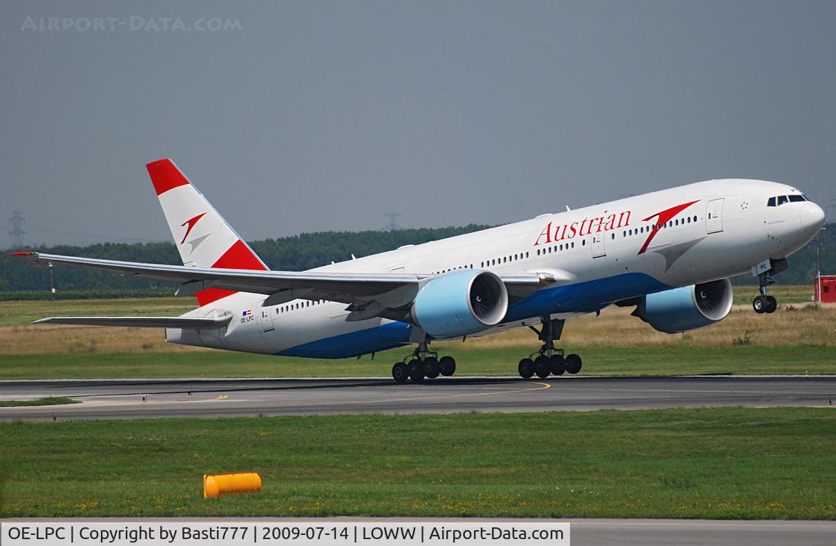 OE-LPC, 2002 Boeing 777-2Z9/ER C/N 29313, Austrian tripple seven