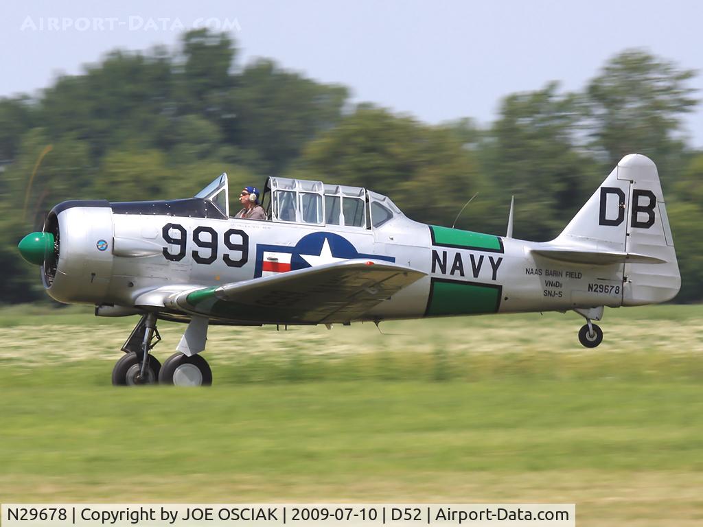 N29678, North American AT-6D C/N 51999, Landing at Geneseo.