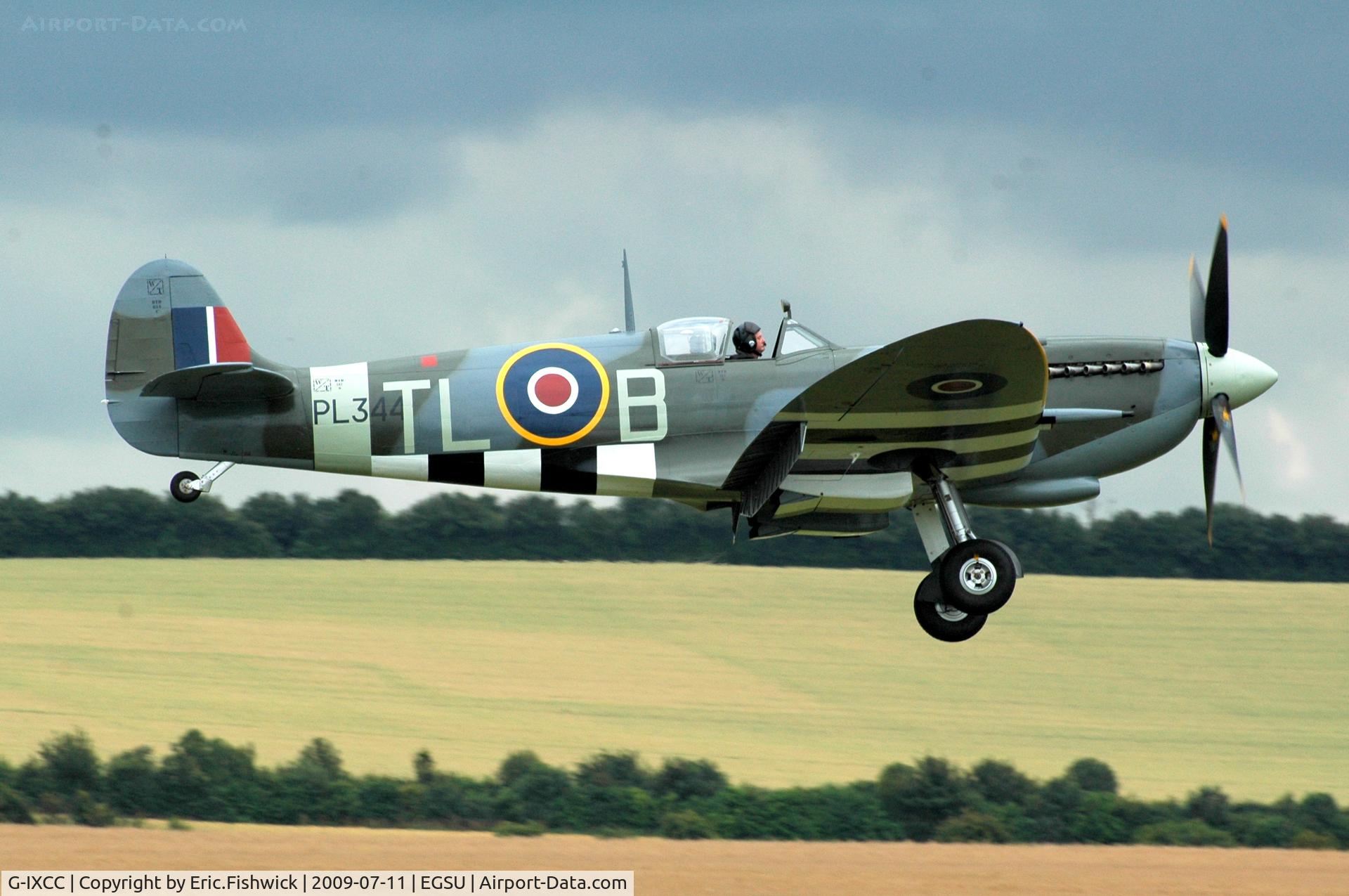 G-IXCC, 1944 Supermarine 361 Spitfire LF.IXe C/N CBAF.9590, 42. PL344  at Duxford Flying Legends Air Show July 09