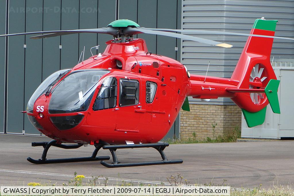 G-WASS, 2009 Eurocopter EC-135T-2+ C/N 0745, Eurocopter EC135T2 - Being prepared for Wales Air Ambulance at Gloucestershire (Staverton) Airport