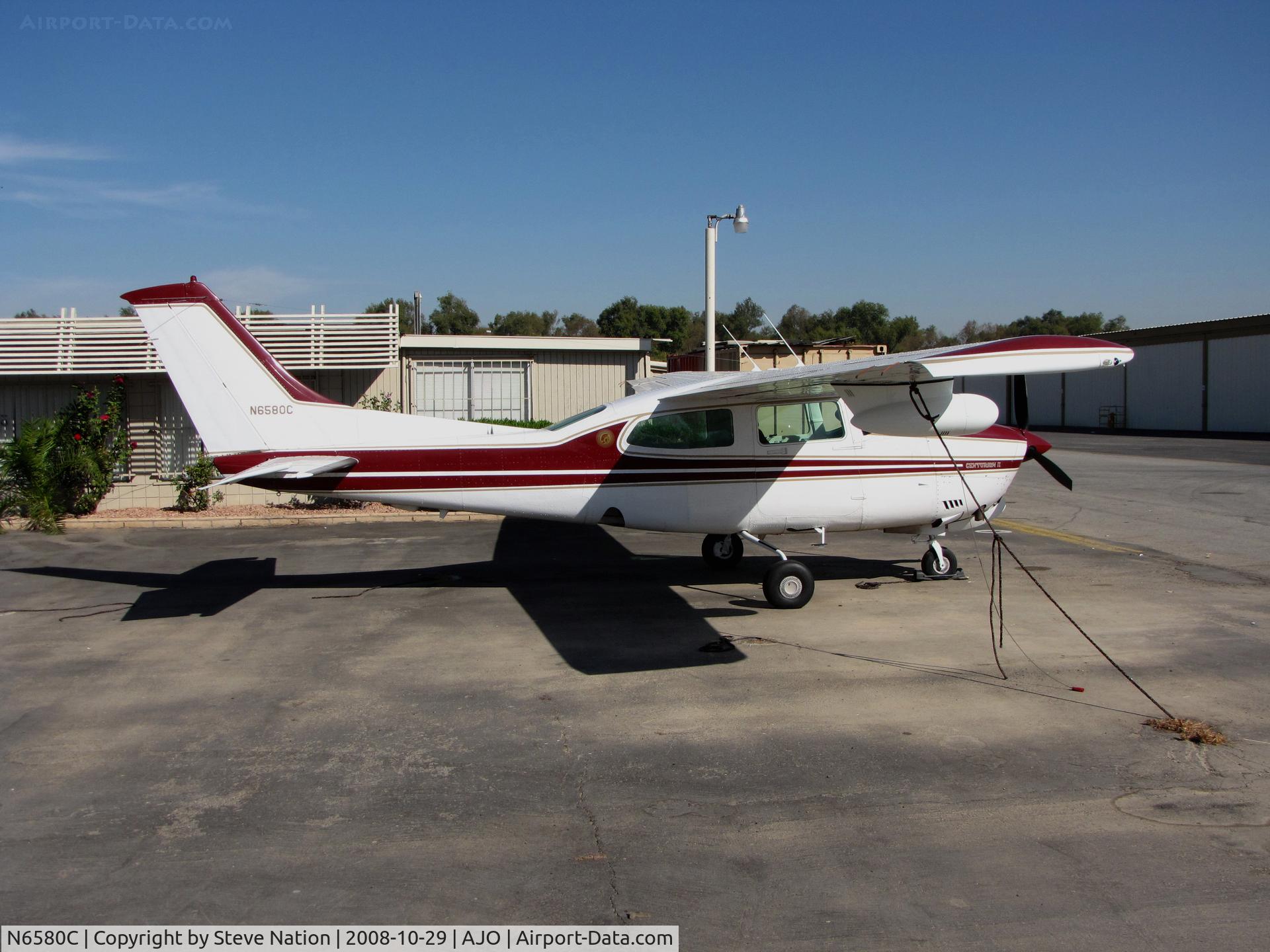 N6580C, 1980 Cessna T210N Turbo Centurion C/N 21063920, 1980 Cessna T210N with underwing weather pod @ photographer-friendly Corona Municipal, CA