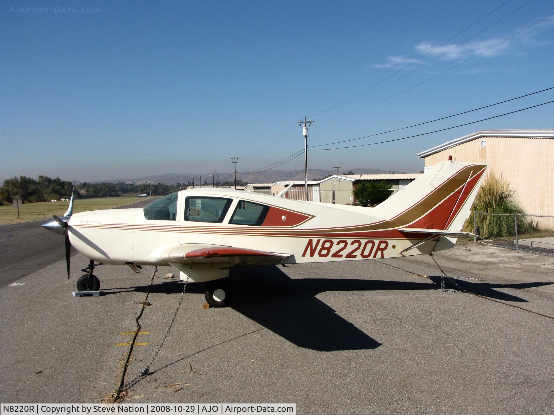 N8220R, 1972 Bellanca 17-30A Viking C/N 30430, Sunny shot of 1972 Bellanca 17-30A @ photographer-friendly Corona Municipal, CA