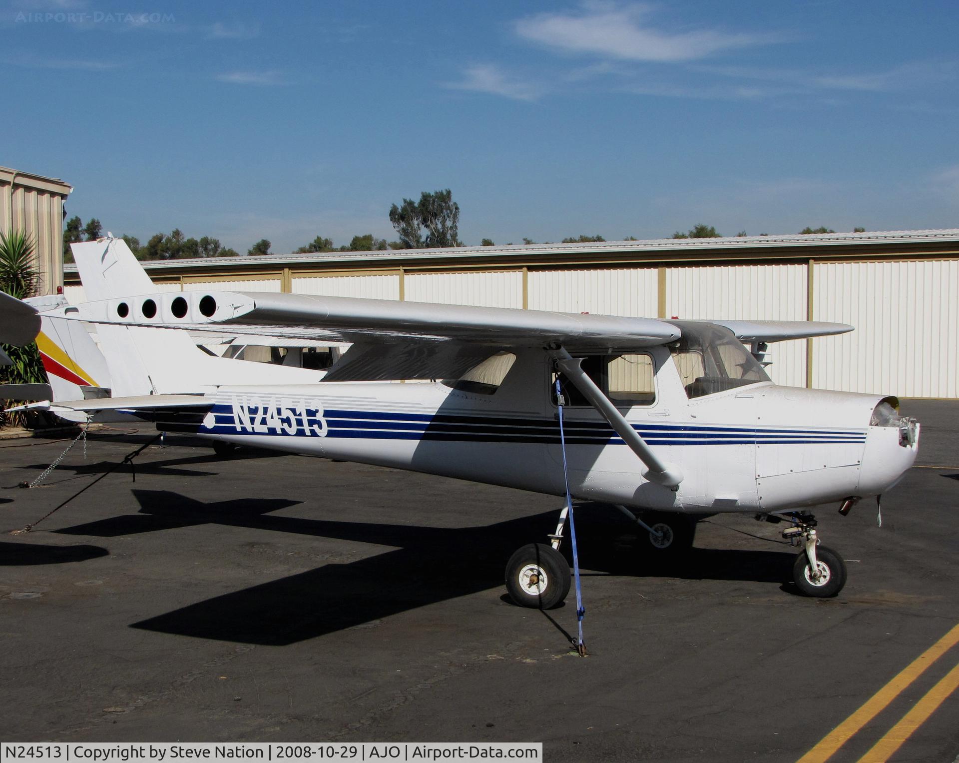 N24513, 1977 Cessna 152 C/N 15280301, 1977 Cessna 152 minus prop and wing tips @ Corona, CA