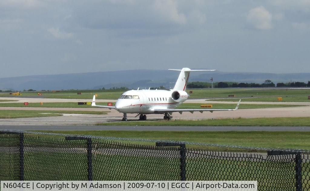 N604CE, 2000 Bombardier Challenger 604 (CL-600-2B16) C/N 5446, Parked at Manchester International (UK)