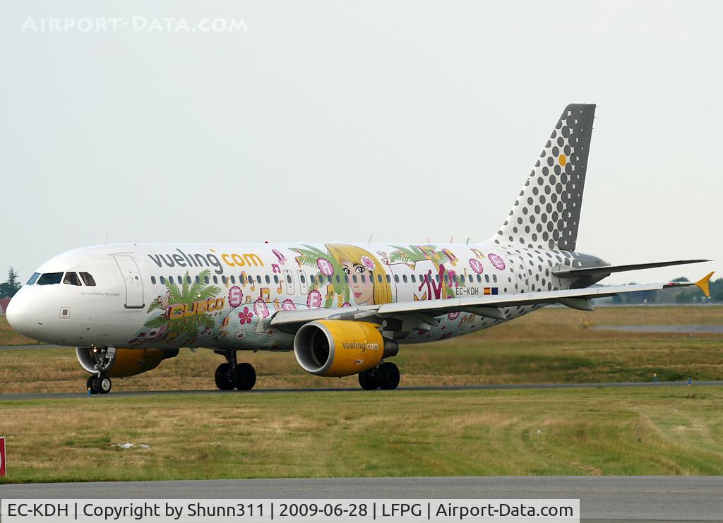 EC-KDH, 2007 Airbus A320-214 C/N 3083, Taxiing for departure with new MTV c/s...