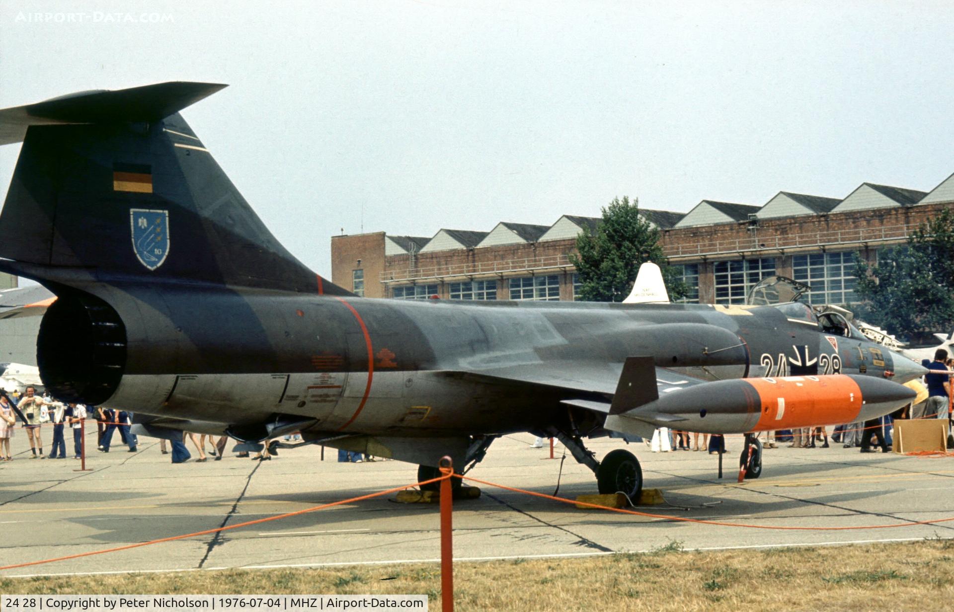 24 28, Lockheed F-104G Starfighter C/N 683-8170, F-104G Starfighter of WS-10 at the 1976 Mildenhall Air Fete.