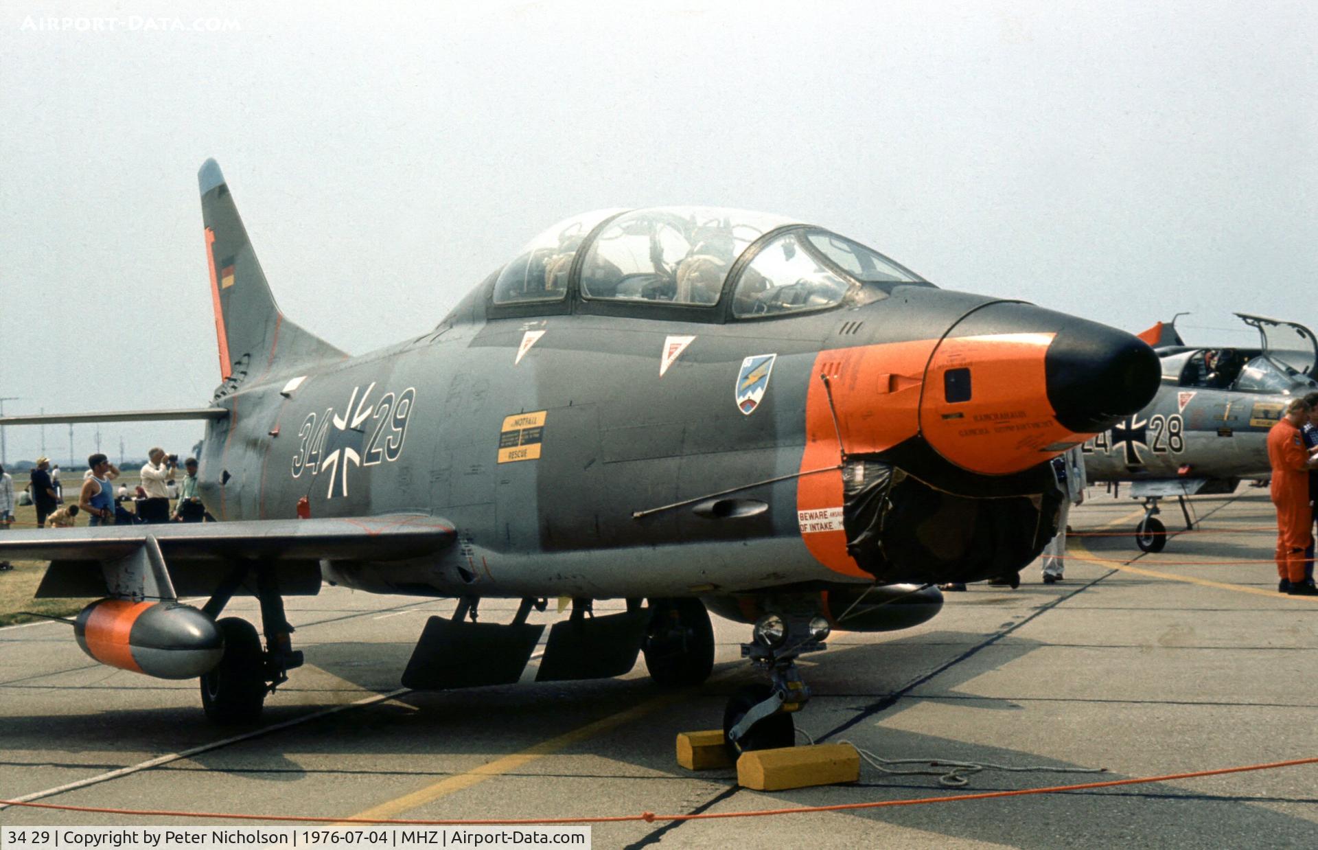 34 29, Fiat G-91T C/N 0032, Another view of the WS-50 G-91T/3 at the 1976 Mildenhall Air Fete.