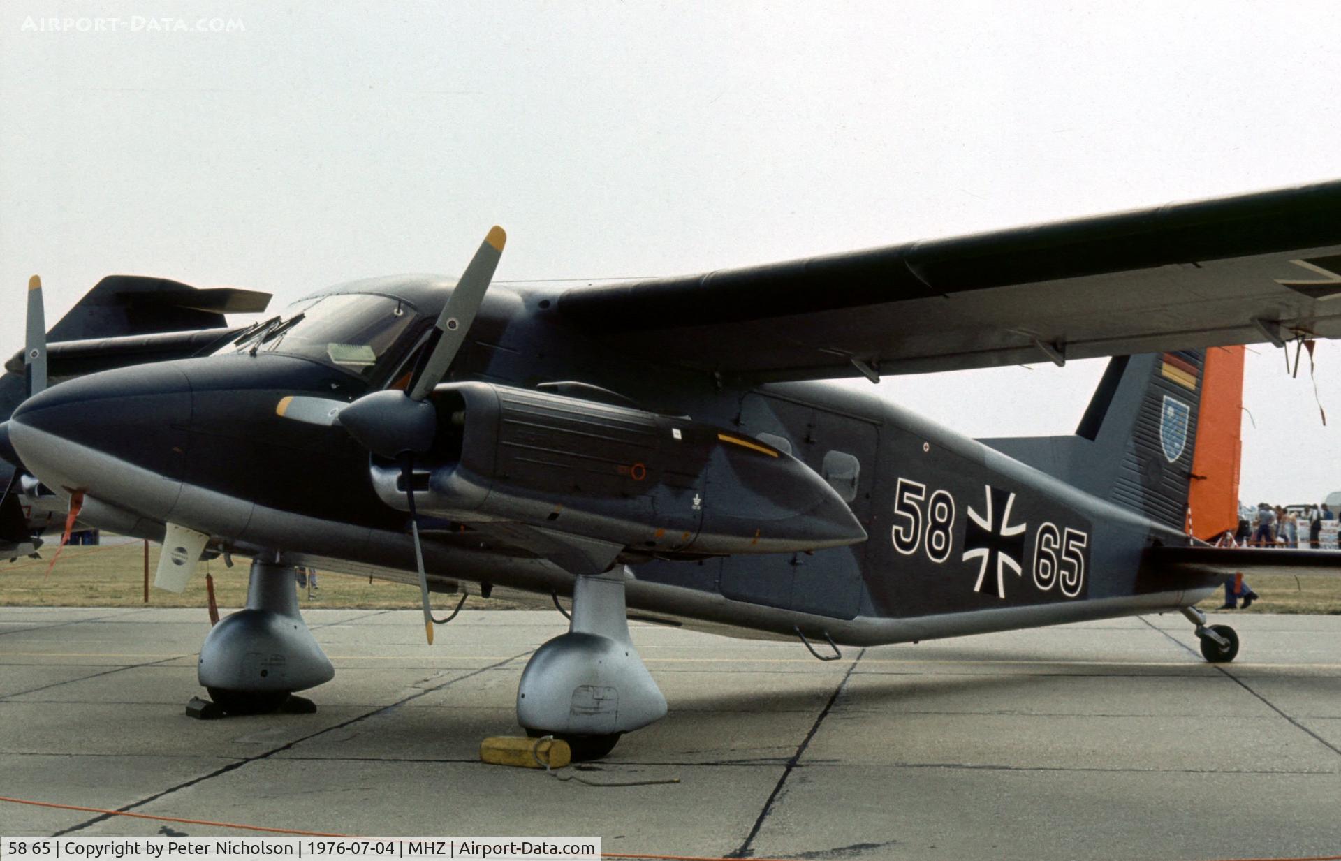 58 65, Dornier Do-28D-2 Skyservant C/N 4140, Skyservant of WS-10 at the 1976 Mildenhall Air Fete.