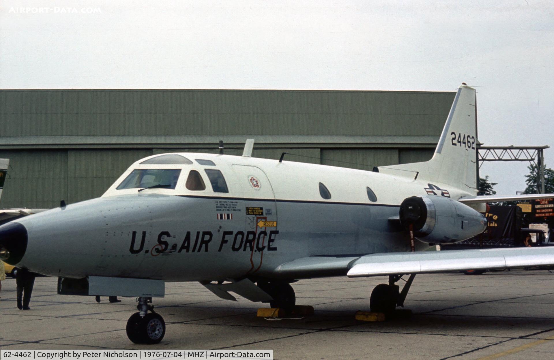 62-4462, 1962 North American T-39A Sabreliner Sabreliner C/N 276-15, T-39A Sabreliner on display at the 1976 Mildenhall Air Fete.