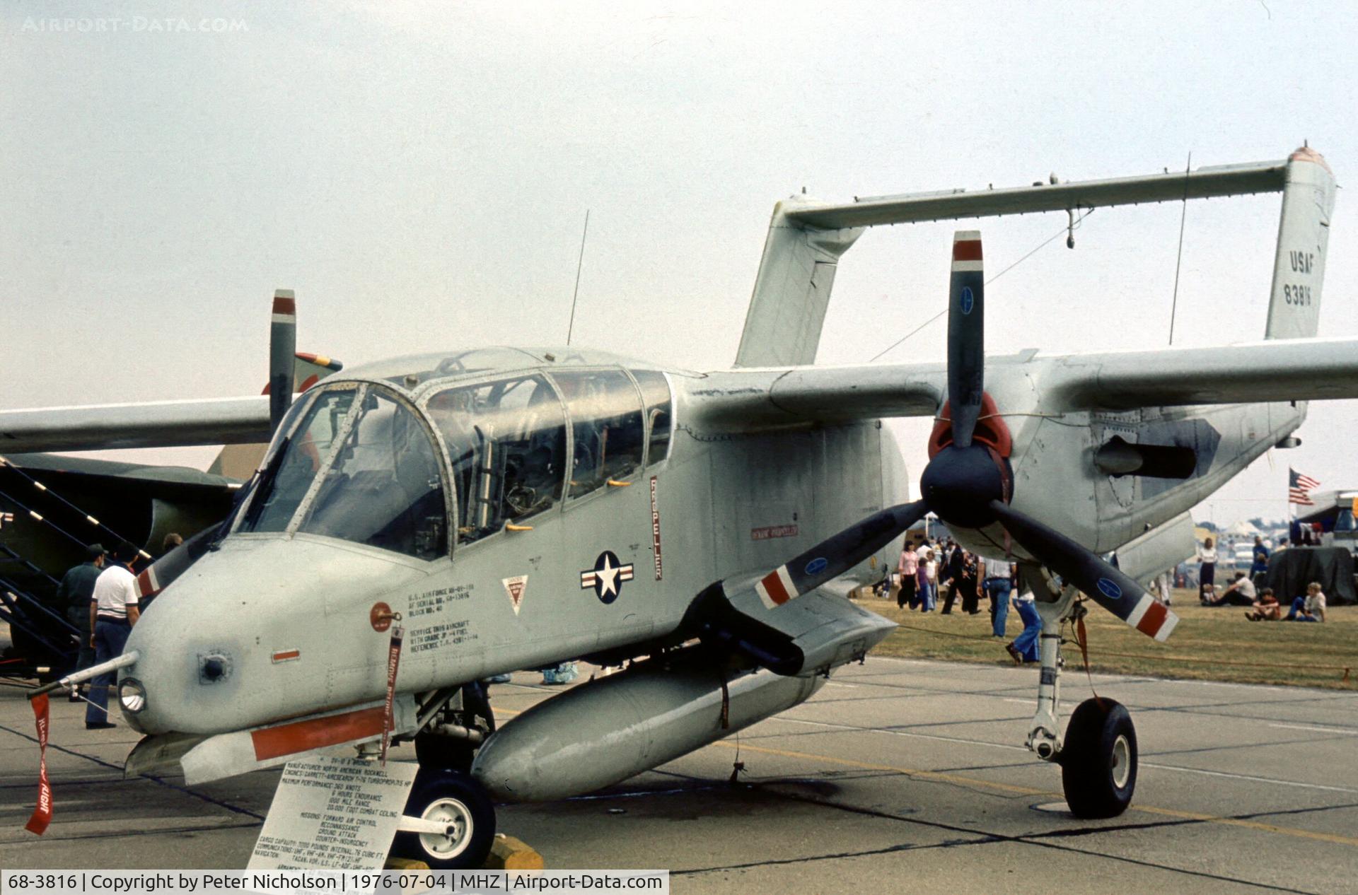 68-3816, 1968 North American Rockwell OV-10A Bronco C/N 321-142, Another view of the 601 TCW OV-10A Bronco at the 1976 Mildenhall Air Fete.