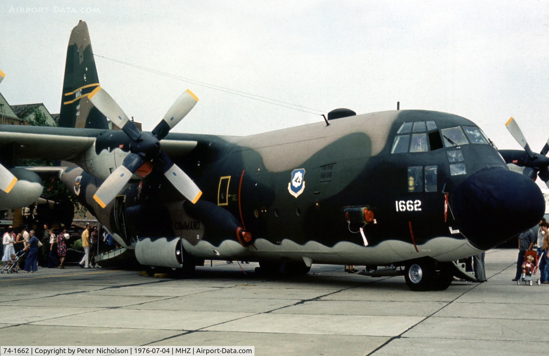74-1662, 1974 Lockheed C-130H Hercules C/N 382-4597, C-130H Hercules of 773rd Tactical Airlift Squadron/463rd Tactical Airlift Wing at the 1976 Mildenhall Air Fete.