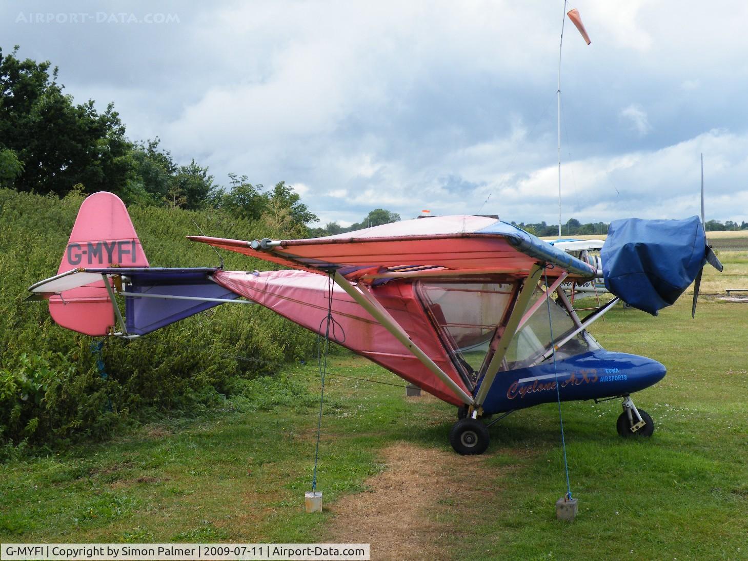 G-MYFI, 1992 Cyclone Airsports AX3/503 C/N CA 002, AX3 at Sandy
