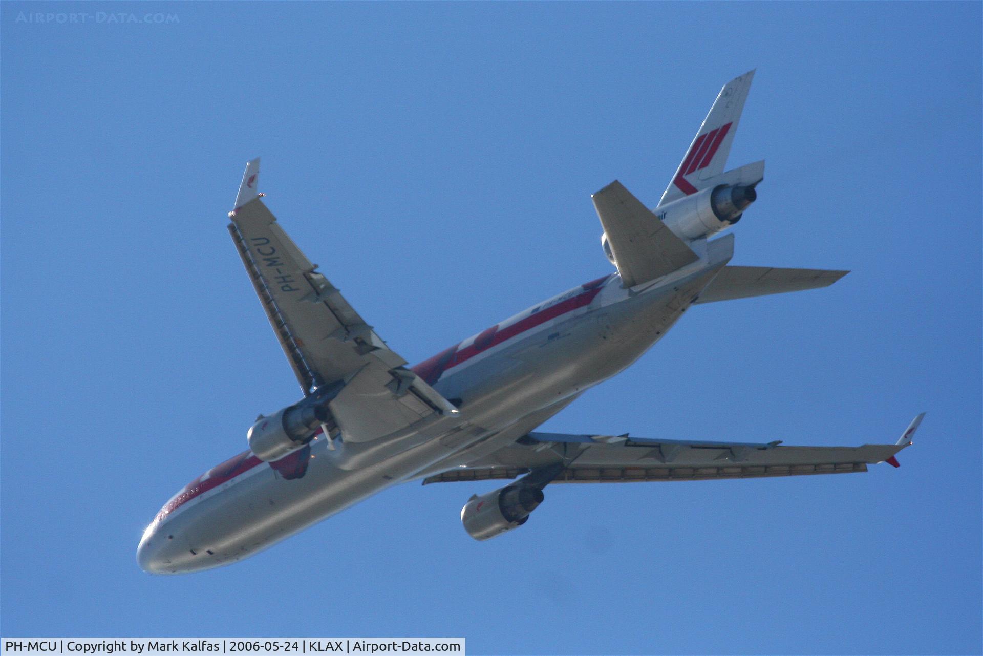 PH-MCU, 1996 McDonnell Douglas MD-11F C/N 48757, Martinair Cargo MD-11F, PH-MCP, Departing 25R KLAX