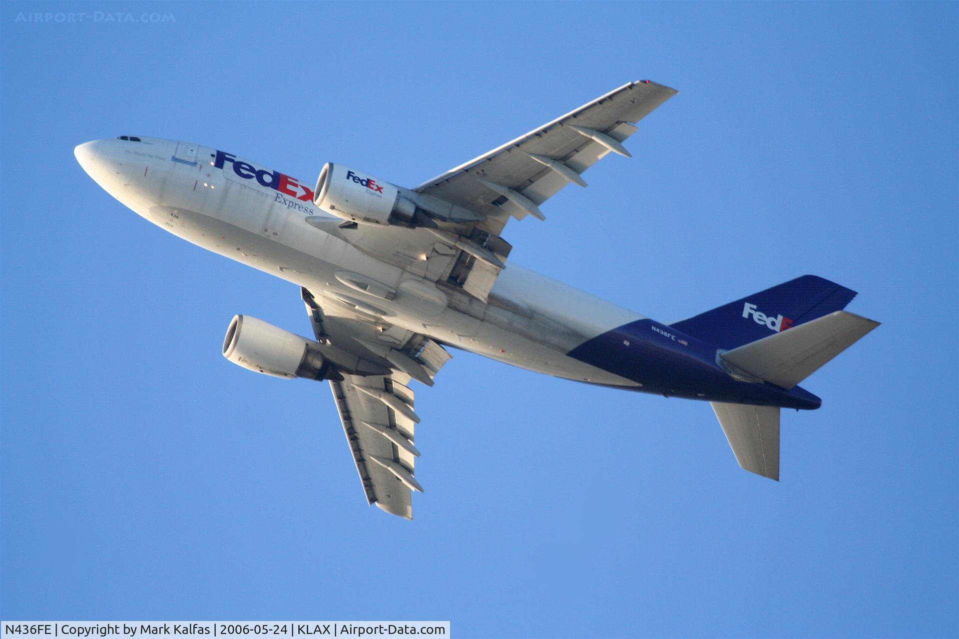 N436FE, 1988 Airbus A310-203 C/N 454, Fed Ex A310-203, N436FE max performance climb off of 25L KLAX
