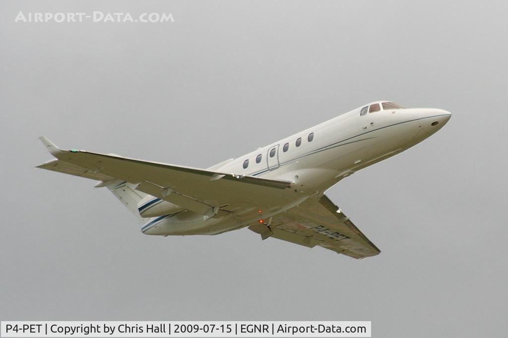 P4-PET, 2008 Hawker Beechcraft 900XP C/N HA-0035, departing from Hawarden