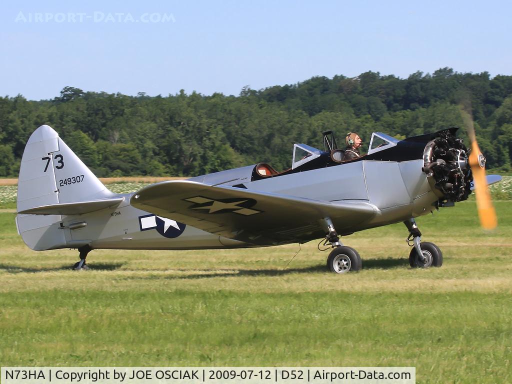 N73HA, 1943 Fairchild (Howard) PT-23A Cornell (M-62C) C/N 331HO, At Geneseo