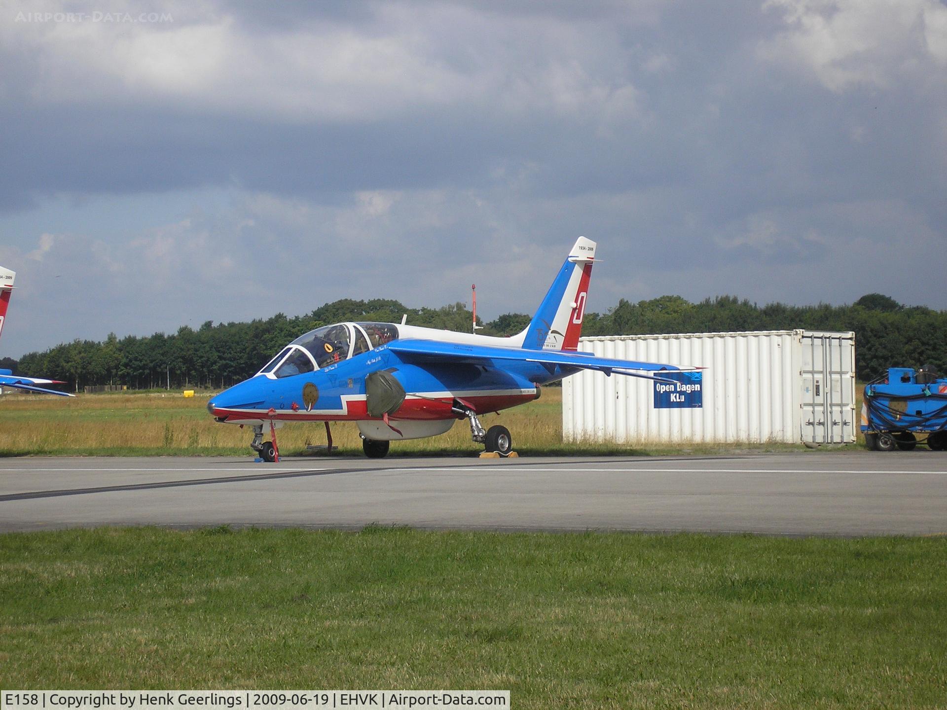 E158, Dassault-Dornier Alpha Jet E C/N E158, Dutch AF Openday , Volkel AFB , Patrouille de France , F-TERF nr 0 