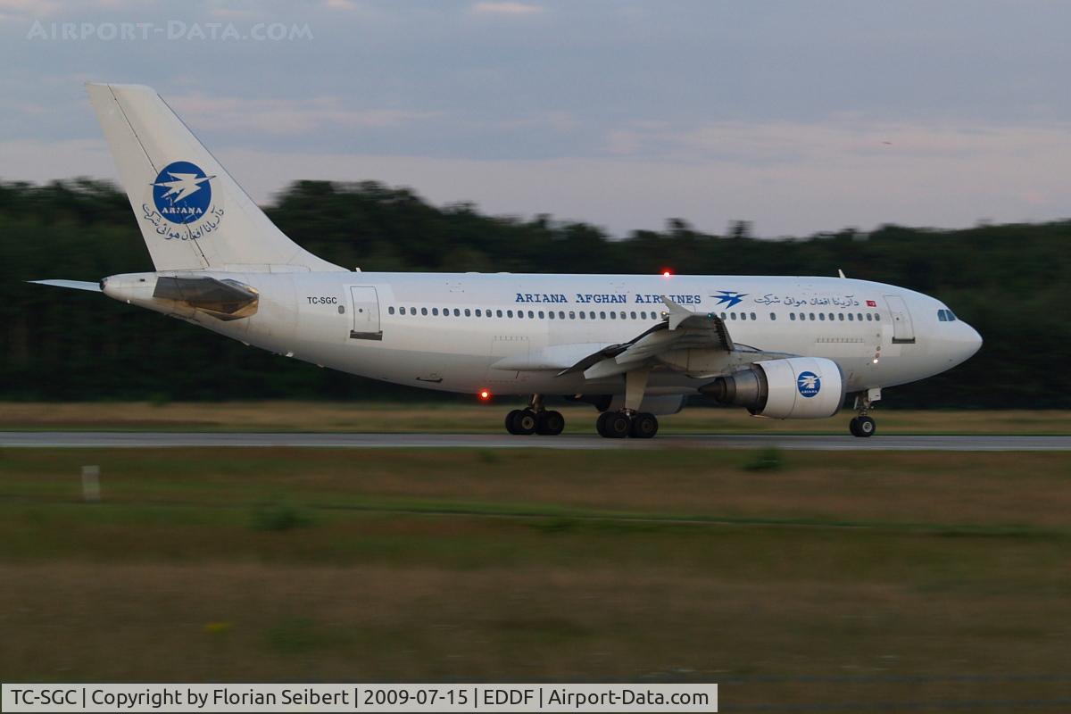 TC-SGC, 1989 Airbus A310-304 C/N 519, powering down runway 18