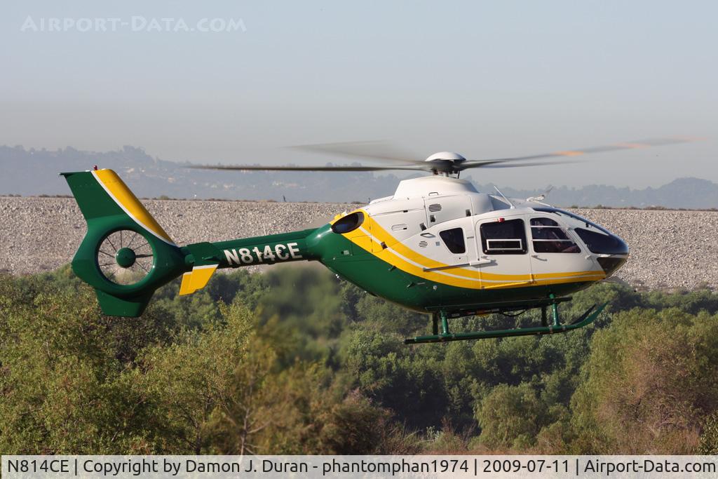 N814CE, 2007 Eurocopter EC-135P-2+ C/N 0623, Arrival at American Heroes Airshow.  Hansen Dam
