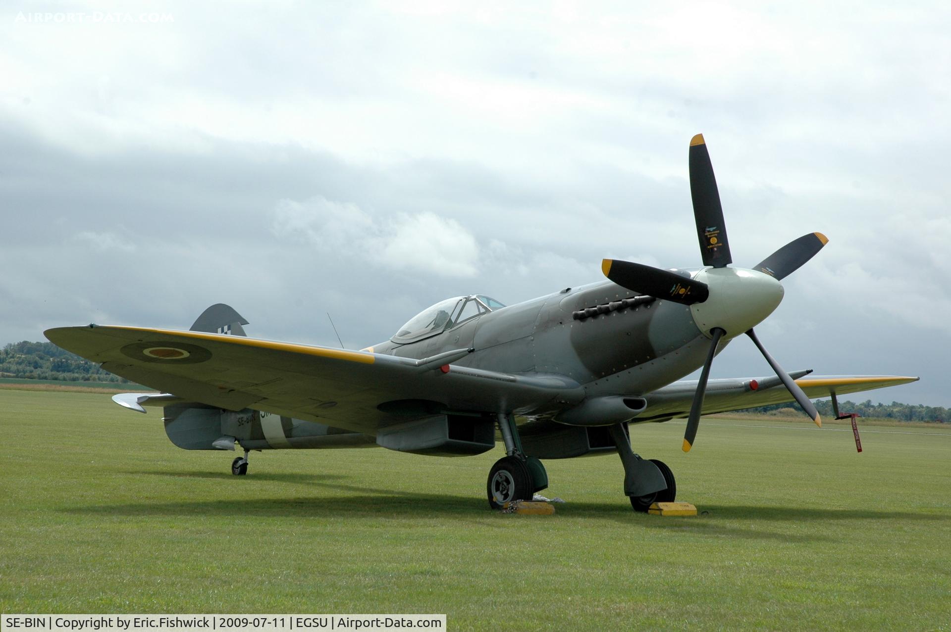 SE-BIN, 1945 Supermarine 394 Spitfire FR.XVIIIe C/N 6S/672224, SE-BIN (Formerly G-BUOS) at Duxford Flying Legends Air Show July 09
