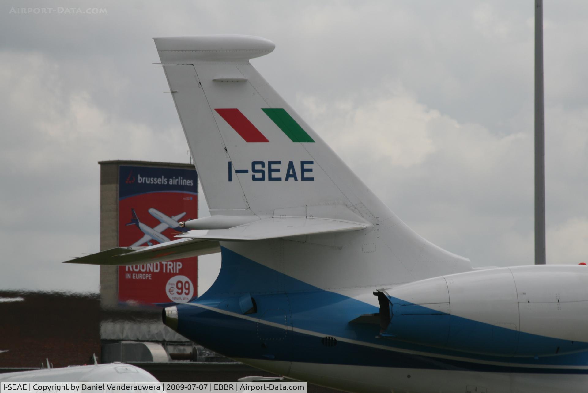 I-SEAE, 2003 Dassault Falcon 2000 C/N 200, parked on General Aviation apron (Abelag)