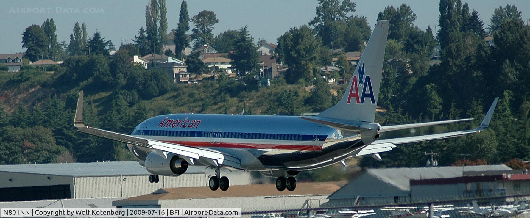 N801NN, 2009 Boeing 737-823 C/N 29565, seconds from touchdown