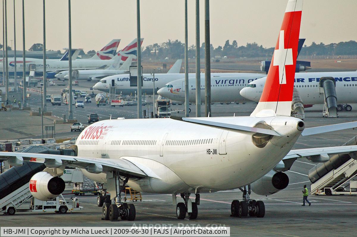 HB-JMI, 2004 Airbus A340-313 C/N 598, At Jo'burg