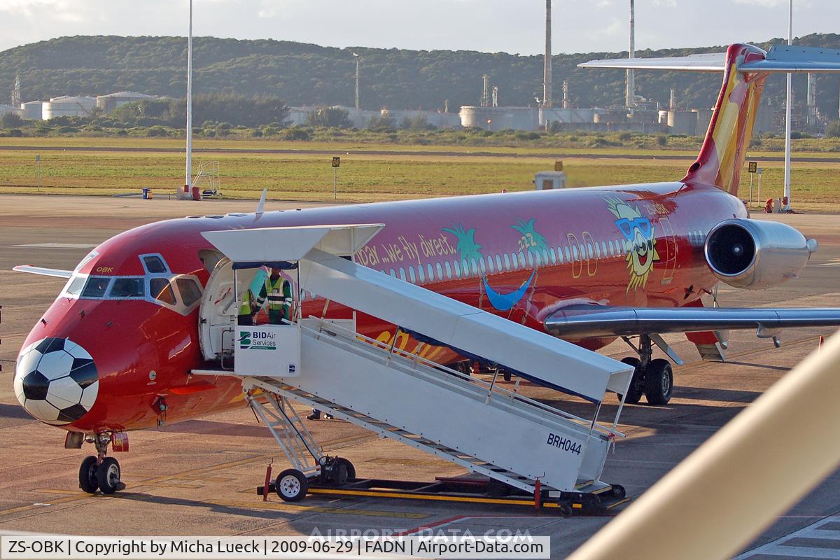 ZS-OBK, 1984 McDonnell Douglas MD-82 (DC-9-82) C/N 49115, At Durban