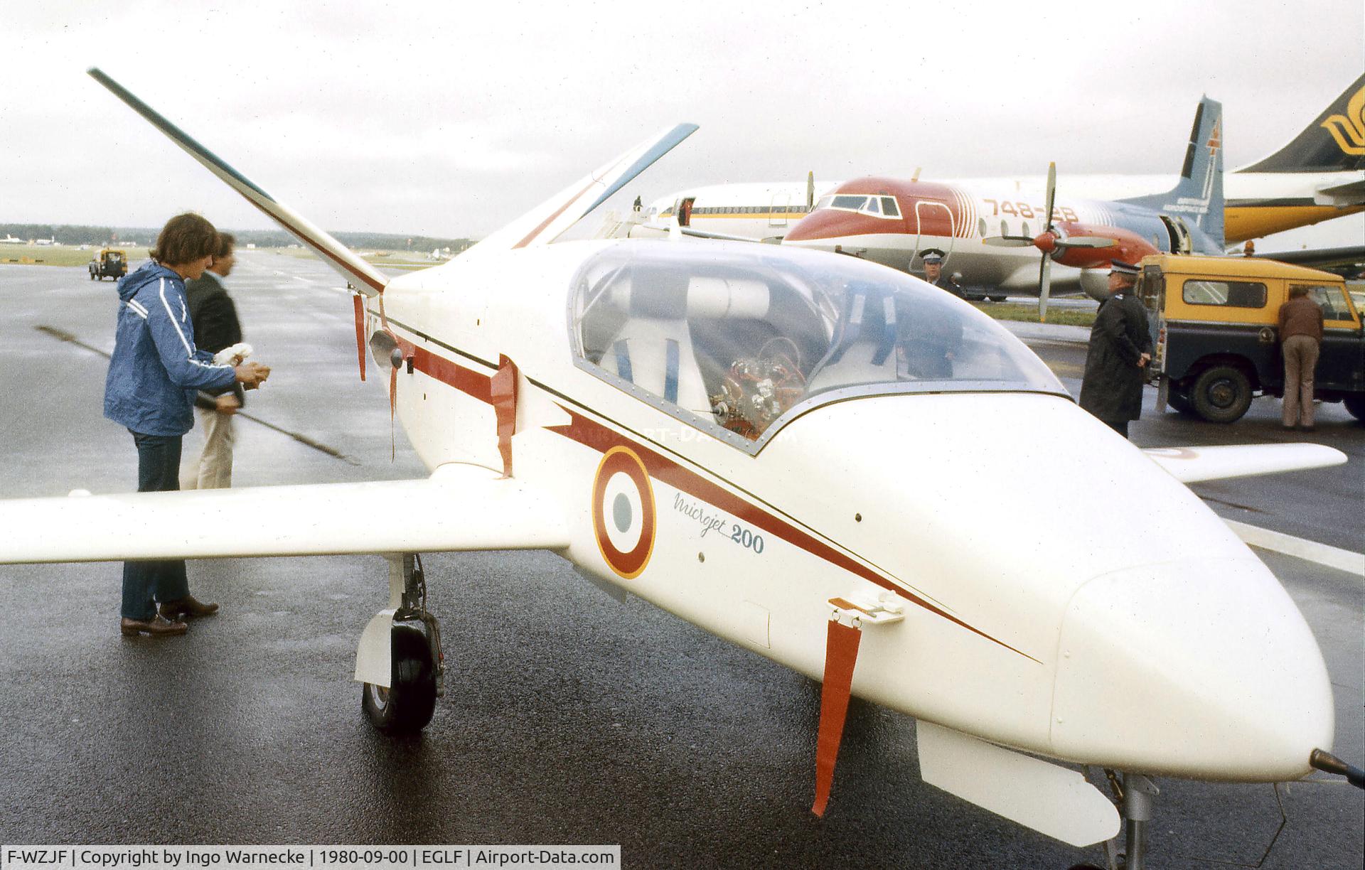 F-WZJF, 1980 Microturbo Microjet 200 C/N 01, Microturbo Microjet 200 Prototype at Farnborough International 1980