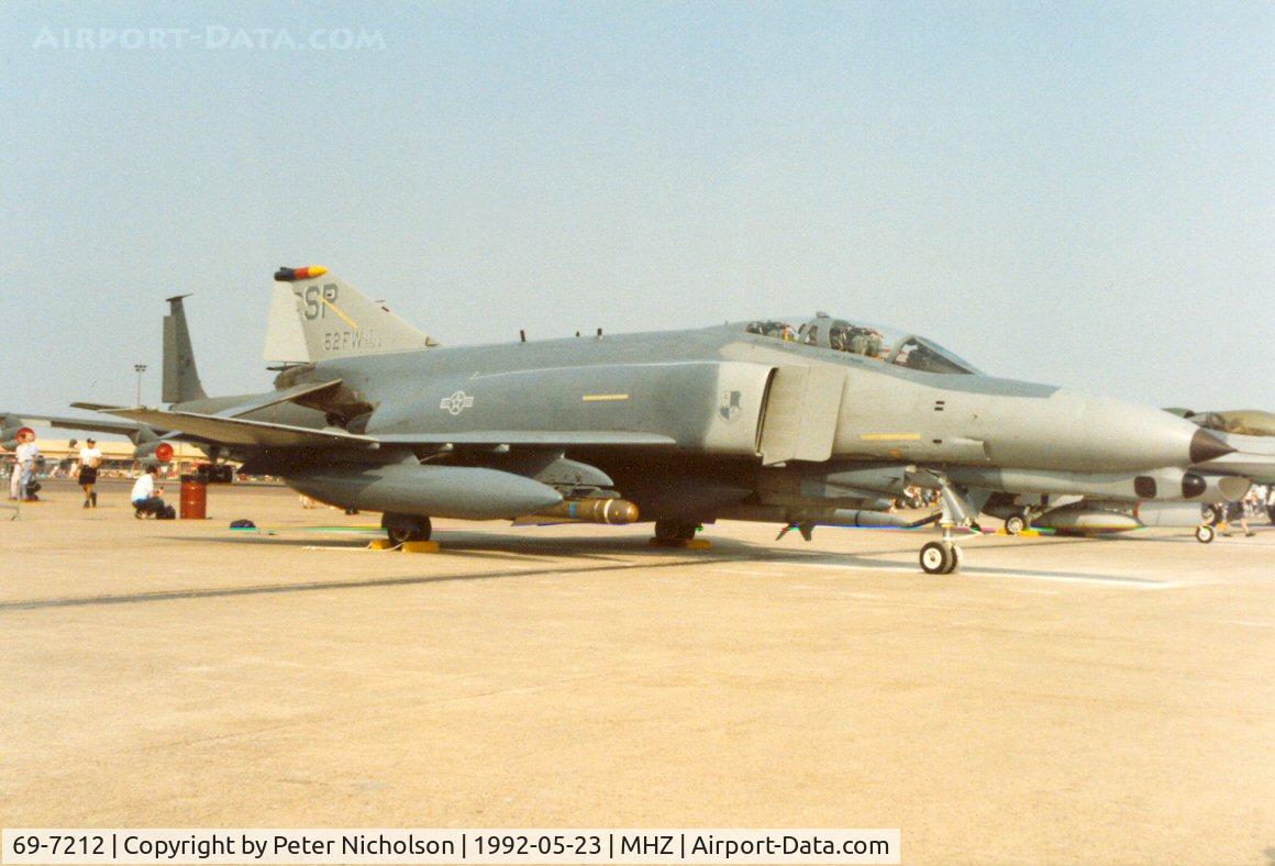 69-7212, 1969 McDonnell Douglas F-4G Phantom II C/N 3869, F-4G Phantom of 52nd Fighter Wing at the 1992 Mildenhall Air Fete.