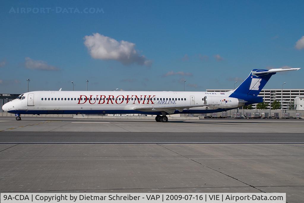 9A-CDA, 1987 McDonnell Douglas MD-83 (DC-9-83) C/N 49602, Dubrovnik Airlines MD80