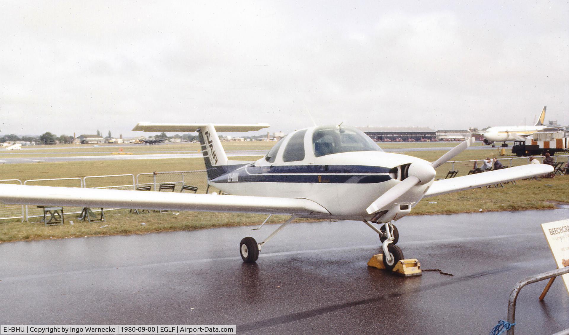 EI-BHU, Beechcraft 77 Skipper C/N WA-78, Beechcraft 77 Skipper of AVAIR at Farnborough International 1980