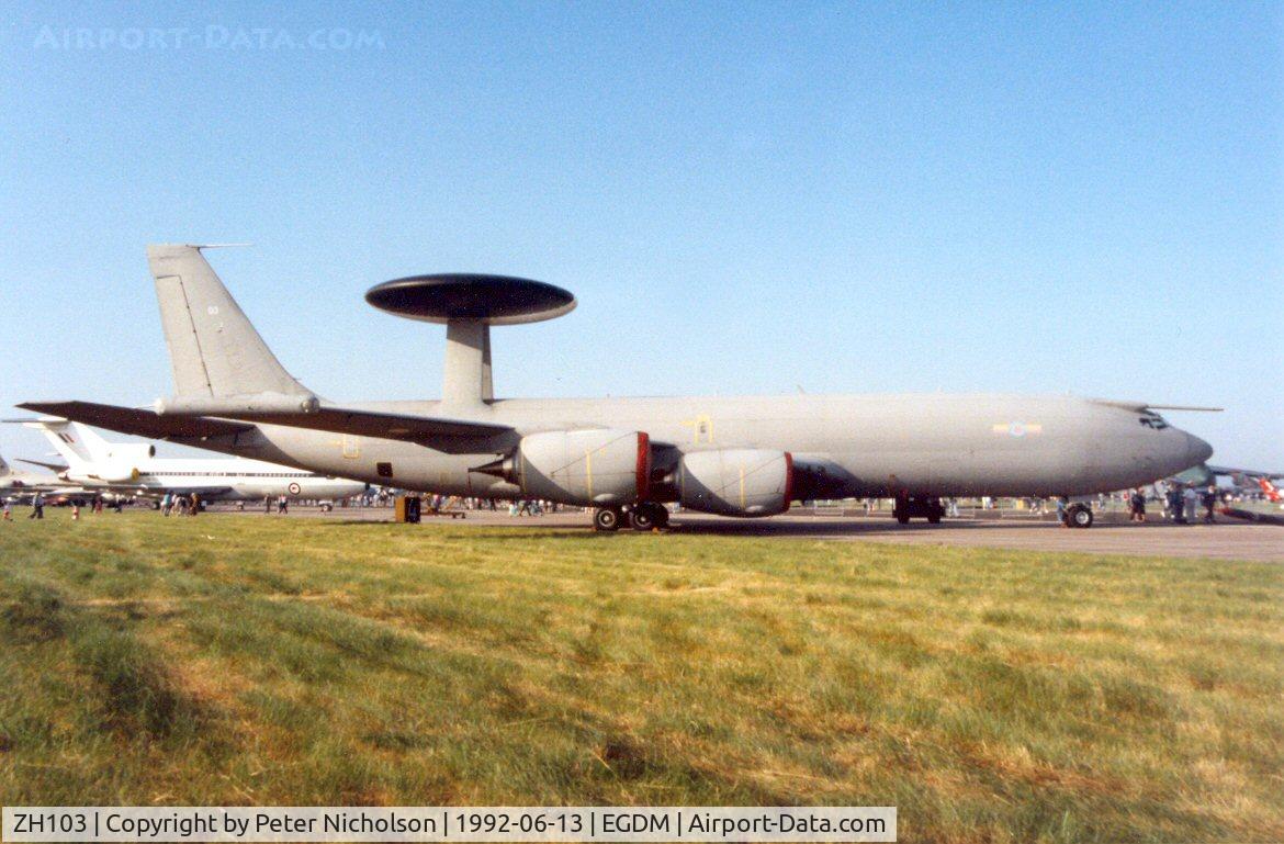 ZH103, 1990 Boeing E-3D Sentry AEW.1 Sentry C/N 24111, Sentry AEW.1, callsign Nato 30, of 8 Squadron at the 1992 Air Tournament International at Boscombe Down.