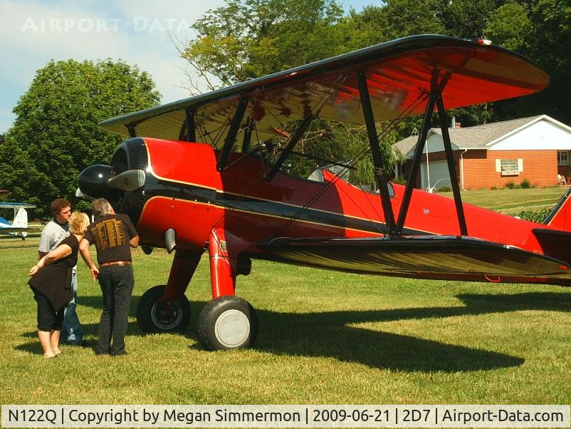 N122Q, 1942 Boeing A75 C/N 75-6539, At the Father's Day fly-in, Beach City, Ohio.