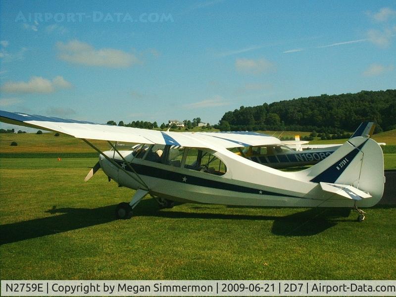 N2759E, 1946 Aeronca 7AC Champion C/N 7AC-6339, At the Father's Day fly-in, Beach City, Ohio.