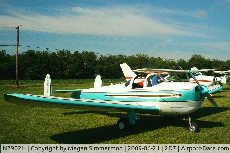 N2902H, 1946 Erco 415C Ercoupe C/N 3527, At the Father's Day fly-in, Beach City, Ohio.