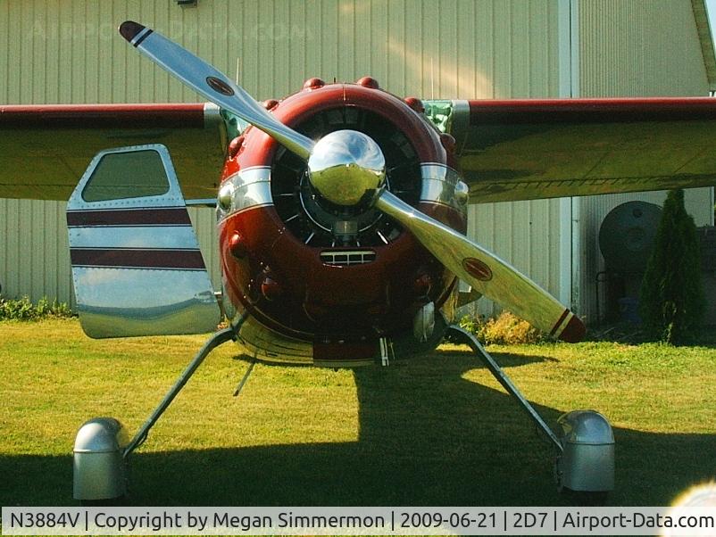 N3884V, 1949 Cessna 195 C/N 7353, At the Father's Day fly-in, Beach City, Ohio.