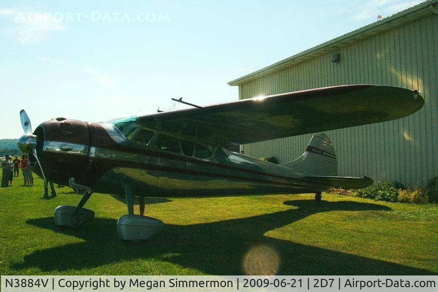 N3884V, 1949 Cessna 195 C/N 7353, At the Father's Day fly-in, Beach City, Ohio.