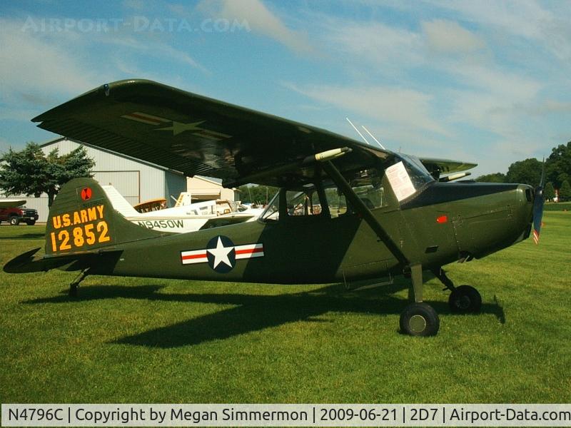 N4796C, 1956 Cessna L-19 C/N 23309, At the Father's Day fly-in, Beach City, Ohio.