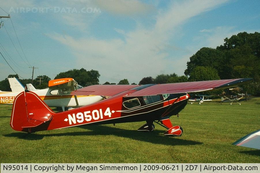 N95014, 1946 Taylorcraft BC12-D C/N 9414, Sam's ride at the Beach City Father's Day fly-in.
