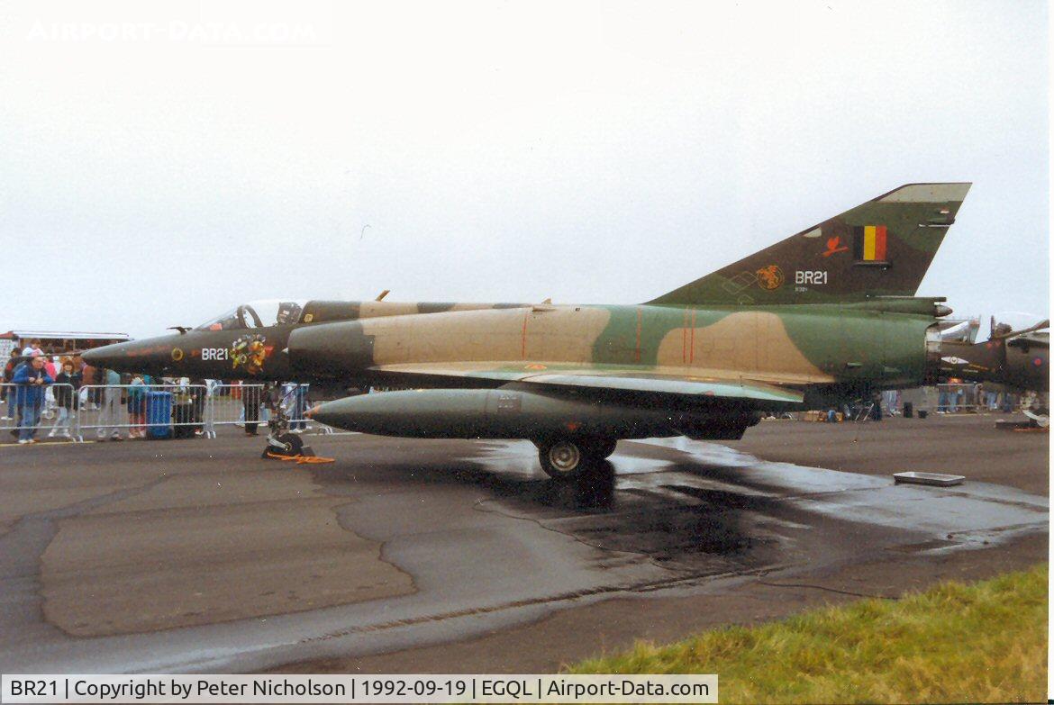 BR21, SABCA Mirage 5BR C/N 321, Mirage 5BR of 42 Squadron Belgian Air Force at the 1992 Leuchars Airshow.