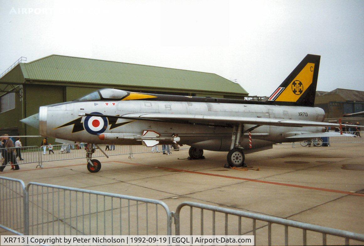 XR713, 1964 English Electric Lightning F.3 C/N 95196, Lightning F.3 of 111 Squadron at the 1992 Leuchars Airshow.