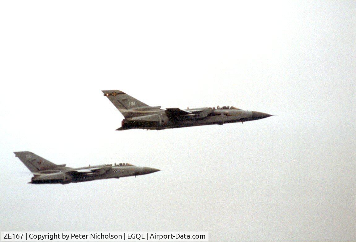 ZE167, 1986 Panavia Tornado F.3 C/N 545/AS019/3245, Tornado F.3 of 111 Squadron accompanied by ZE 830 of 43 Squadron at the 1992 Leuchars Airshow.
