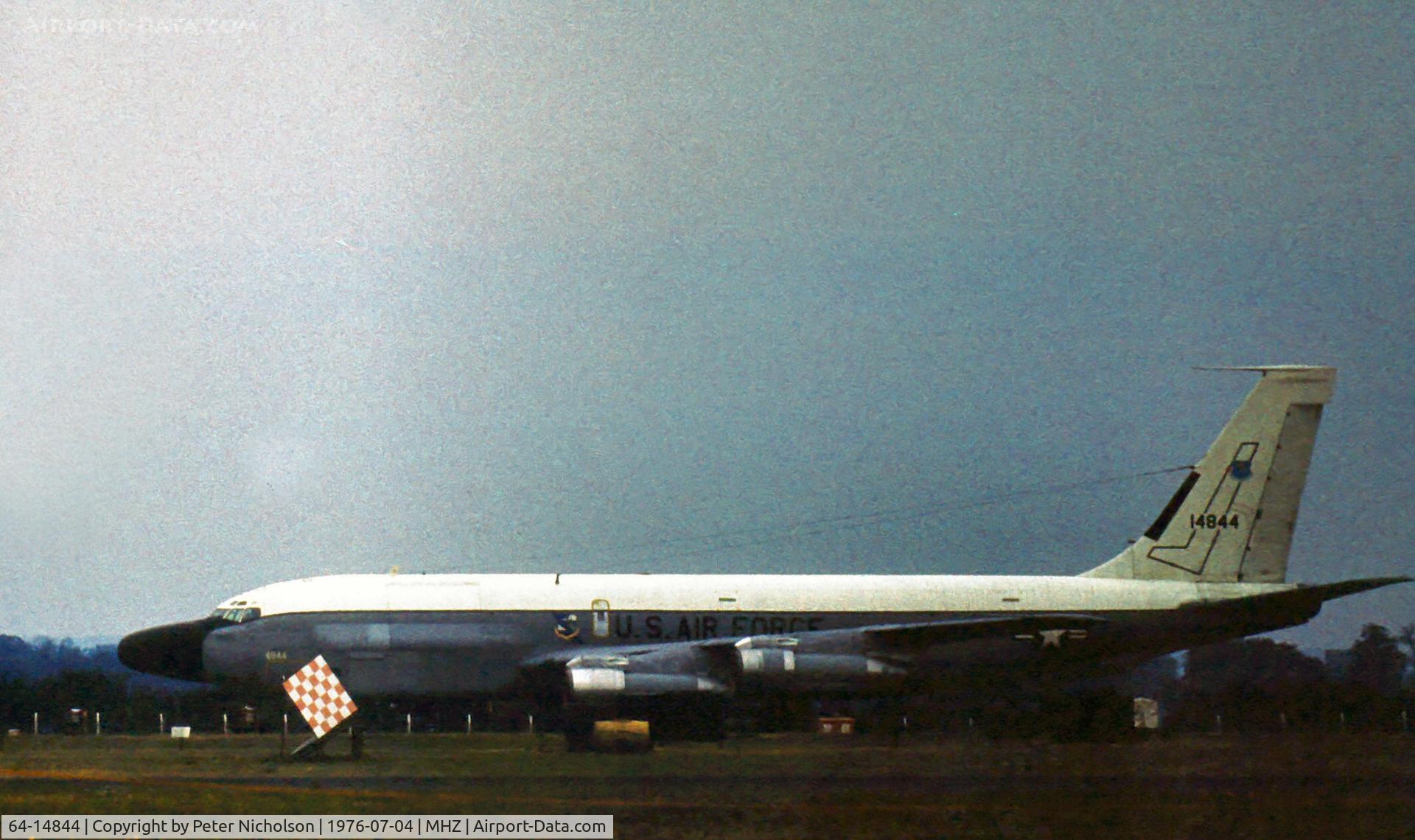 64-14844, 1964 Boeing RC-135V Rivet Joint C/N 18784, RC-135V Cobra Ball version of the Stratotanker of 55th Strategic Reconnaissance Wing seen at the 1976 Mildenhall Air Fete.